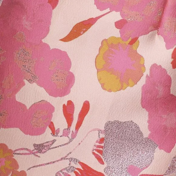 NWT Lulus So Stunning Orange Multi Floral Jacquard Puff Sleeve Mini Dress - Picture 6 of 12